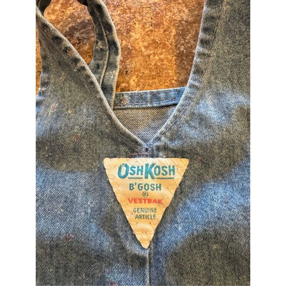 Vintage Y2K 90ies Baby Girls Oshkosh floral footed overalls size 6/9 months - Picture 6 of 7